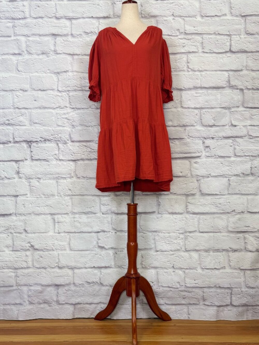 Anthropologie Velvet by Graham & Spencer Clarissa Cotton Gauze Tiered Dress